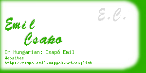 emil csapo business card